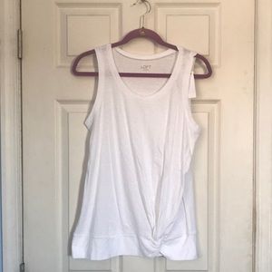NWOT LOFT outlet white knot front tank top